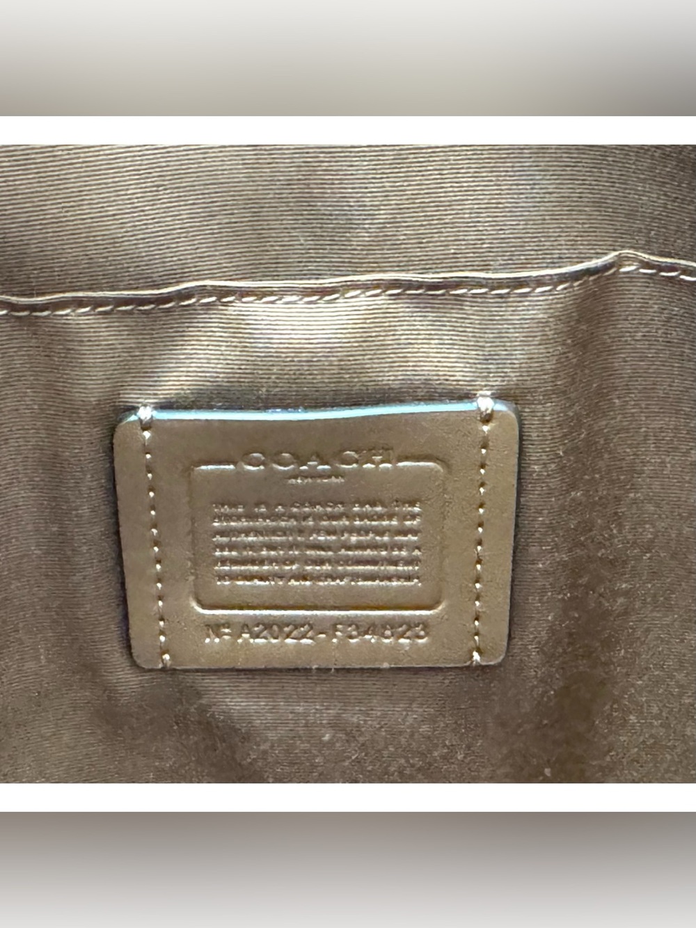 COACH Mae File Crossbody Bag | BROWN Pebble Leather |‎ Gold Hardware - Picture 9 of 10